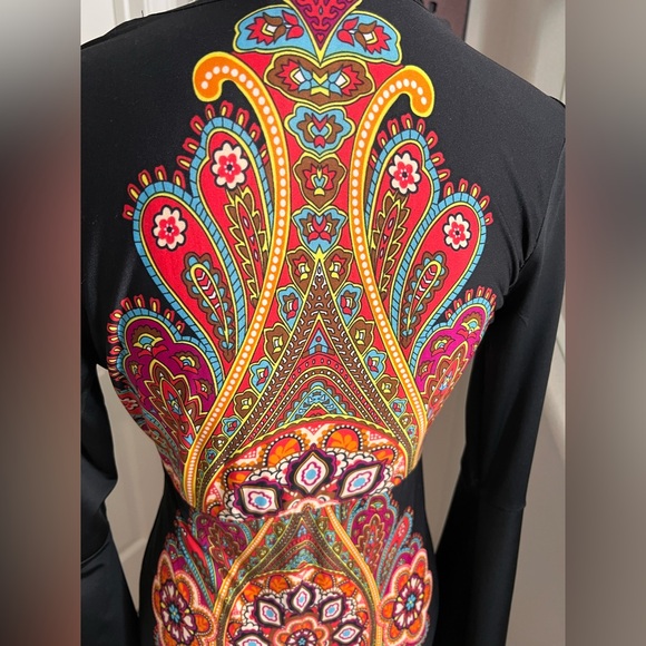 VENUS BLACK BELL SLEEVE LOW VNECK BODYCON SEXY PARTY DRESS SIZE XS - Picture 11 of 12